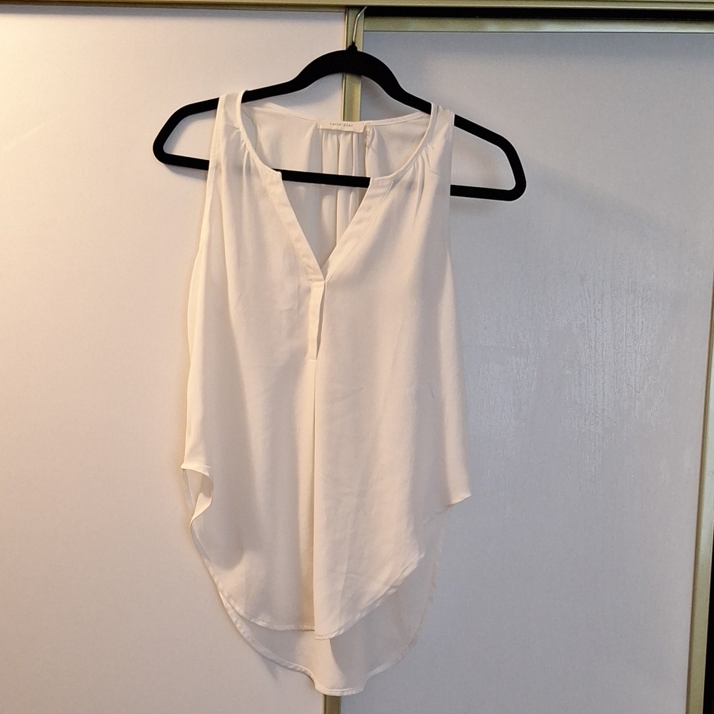 White V-Neck Tank Top